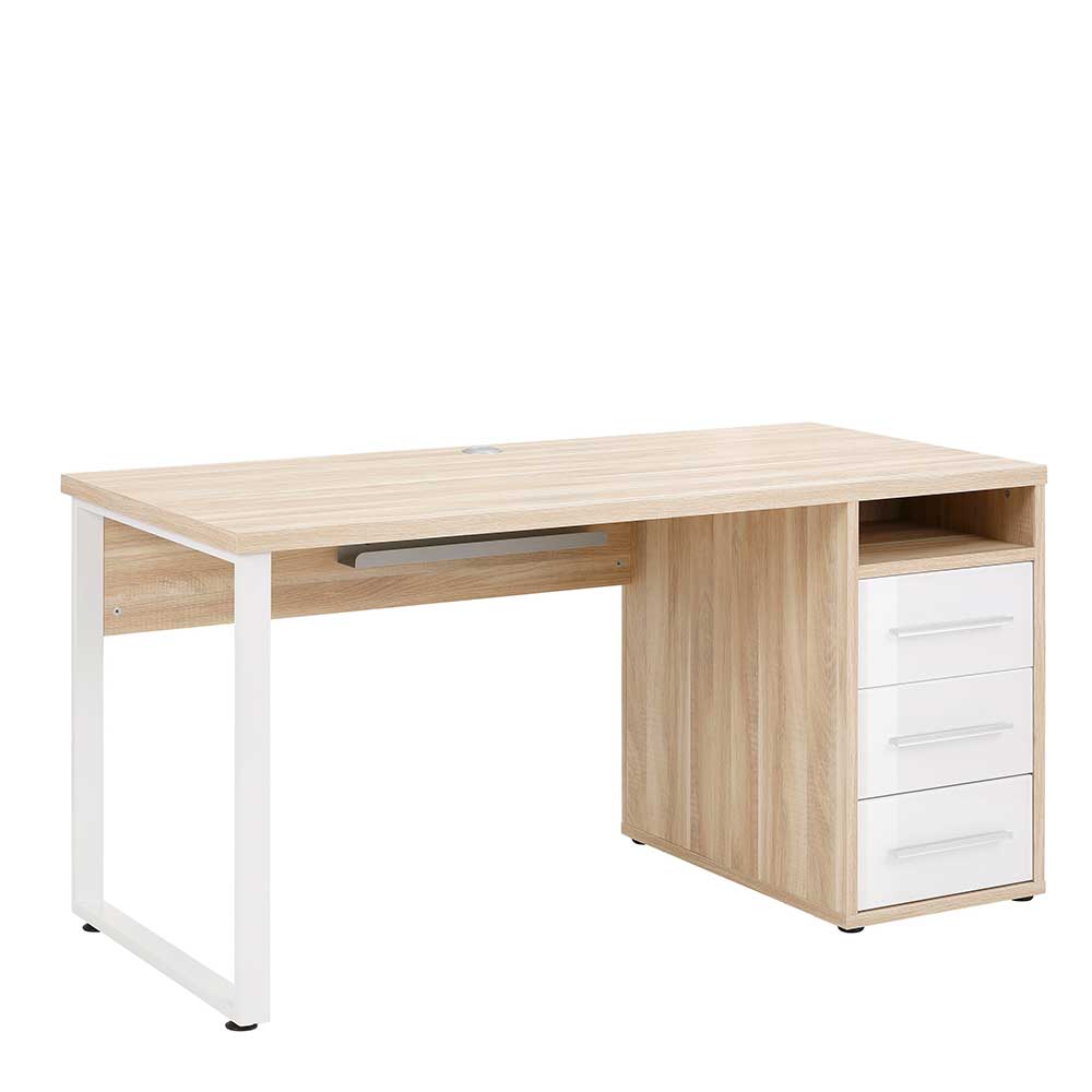 Schreibtisch Bürotisch Arbeitstisch Laptoptisch Mod.MJ574 Weiß 