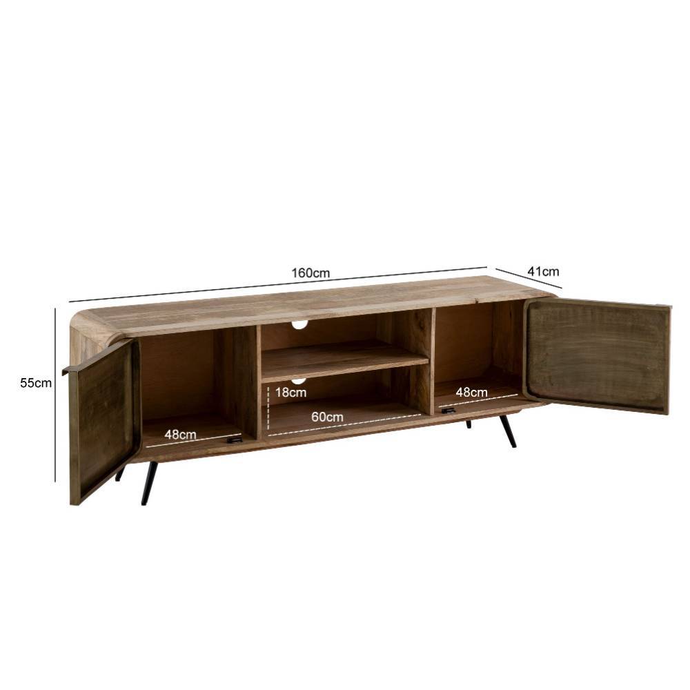 TV Lowboard aus Mangobaum Massivholz - Cantabria