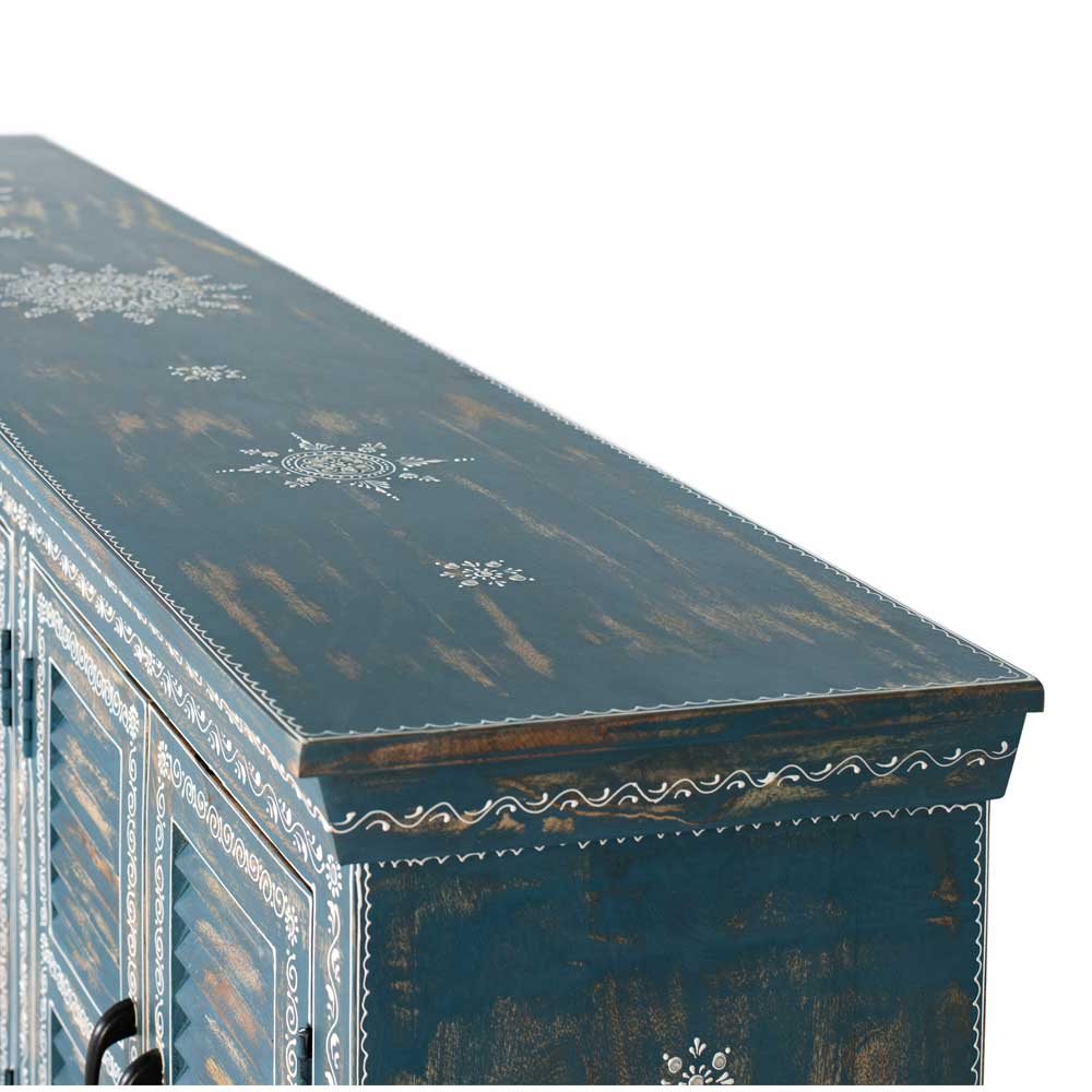 6-türiges Sideboard in Blau - Enrossino