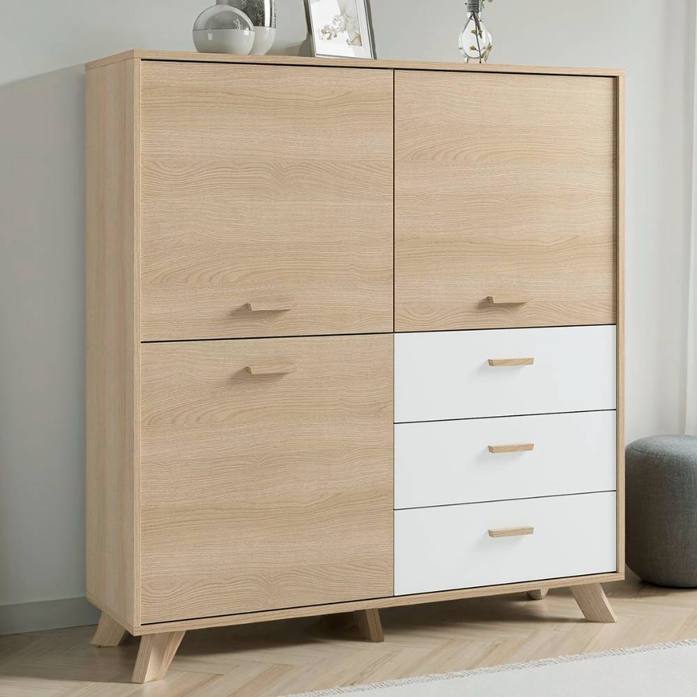 Kombi-Highboard im Skandi Design - Demphis