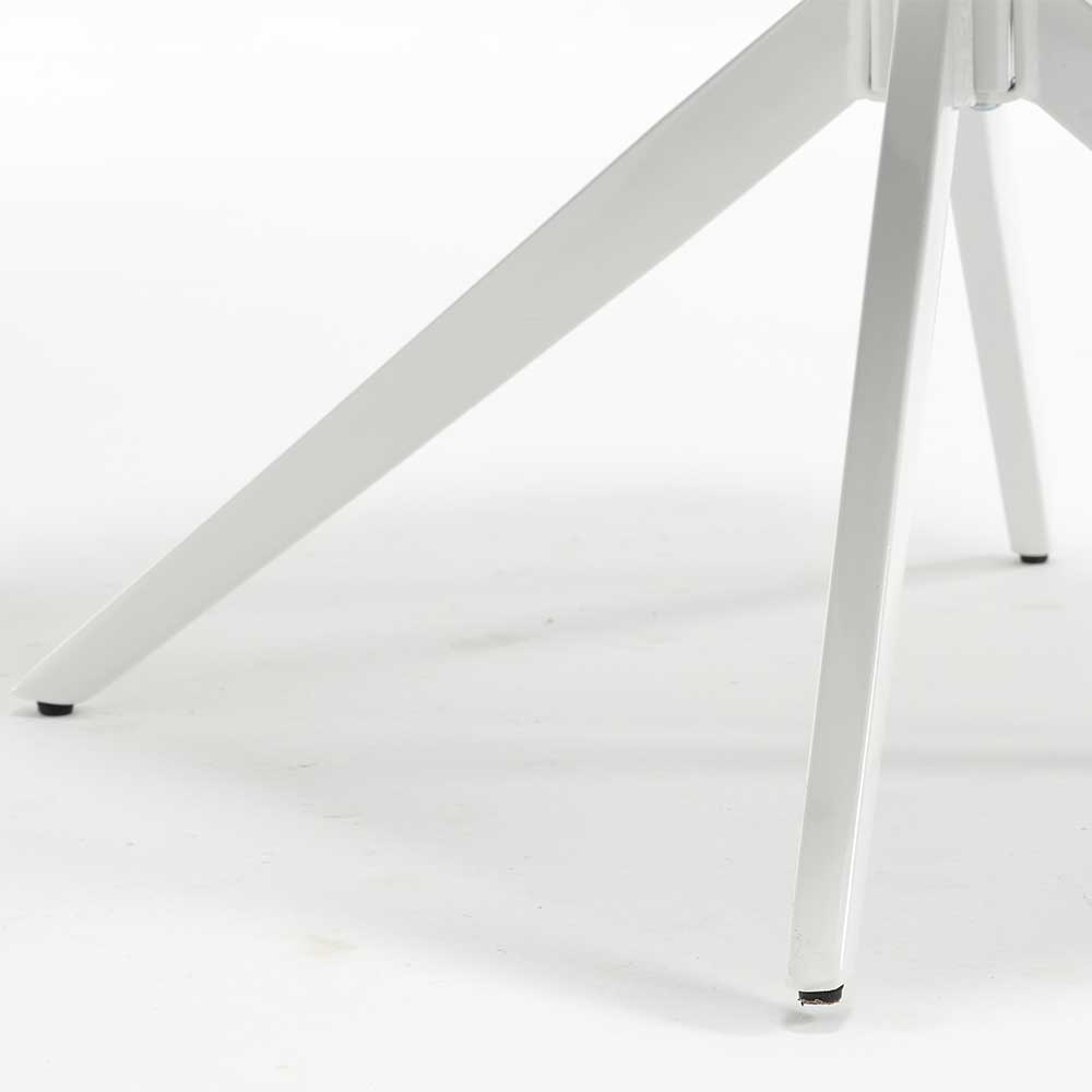 Design Tischsessel in Creme und Weiß - Foxxy (2er Set)