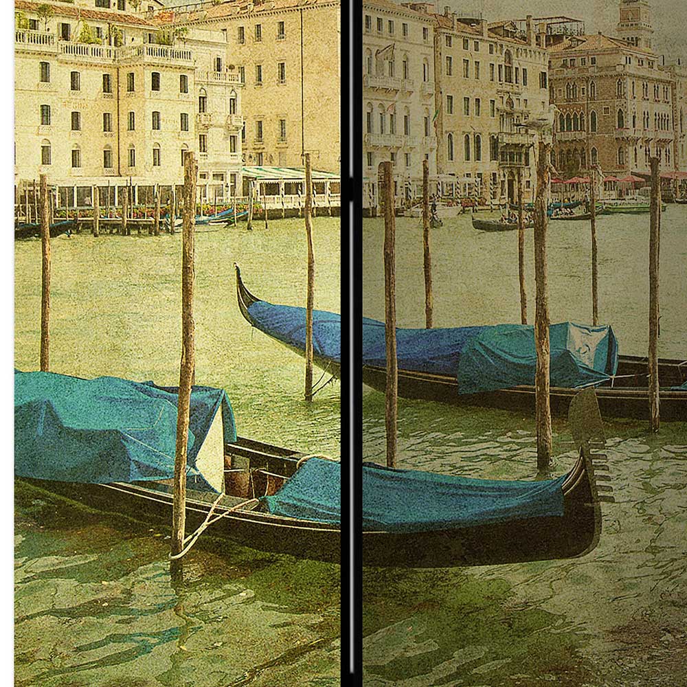 Kunstdruck Paravent mit Venedig Motiv - Mooning