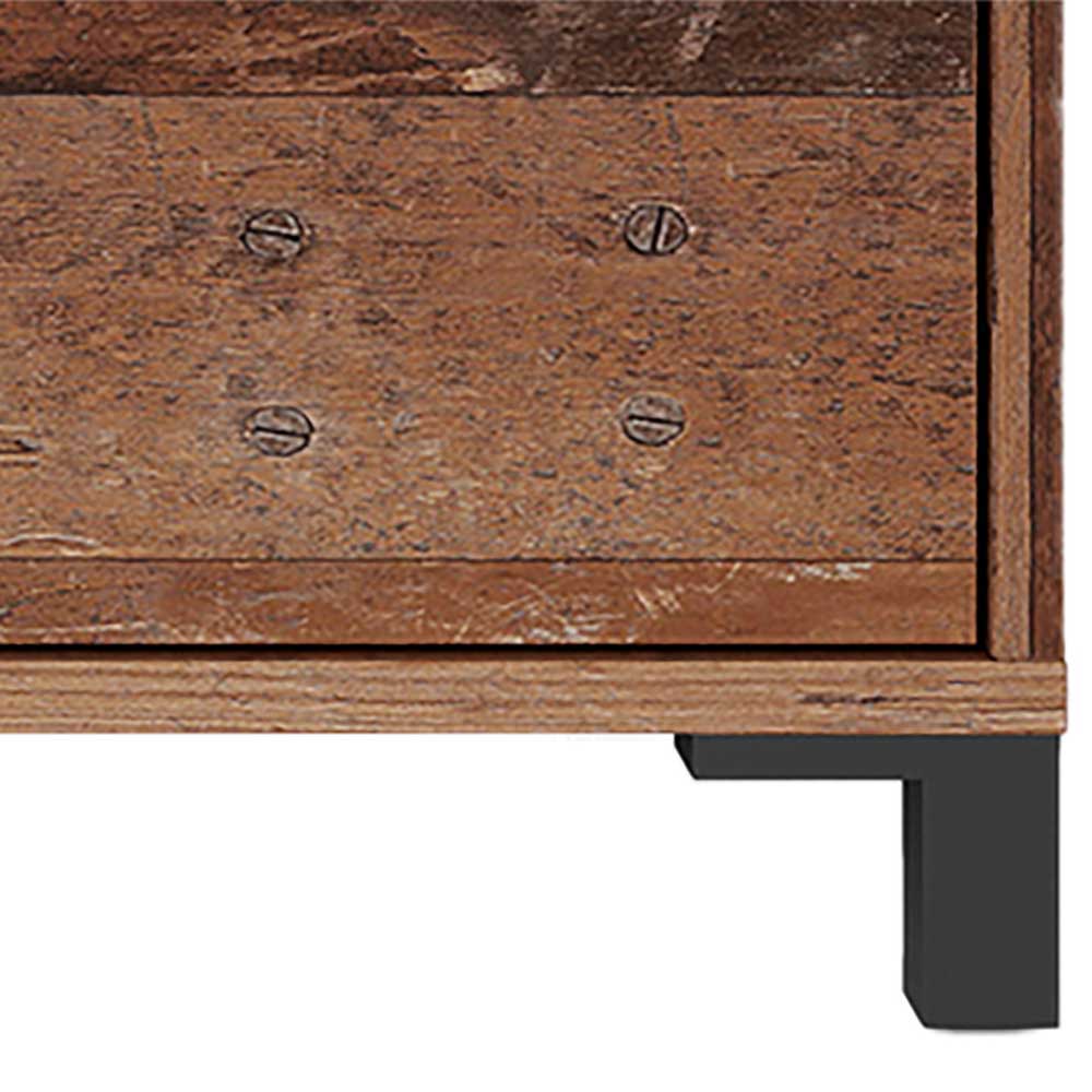 Highboard im Altholz Look & Anthrazit - Bosco