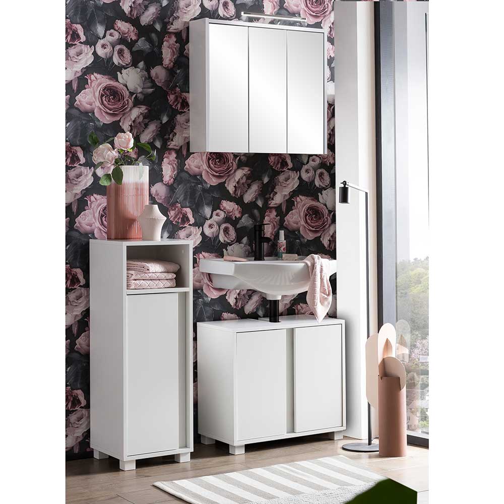 Moderner Bad-Unterschrank in Weiß - Seriacus