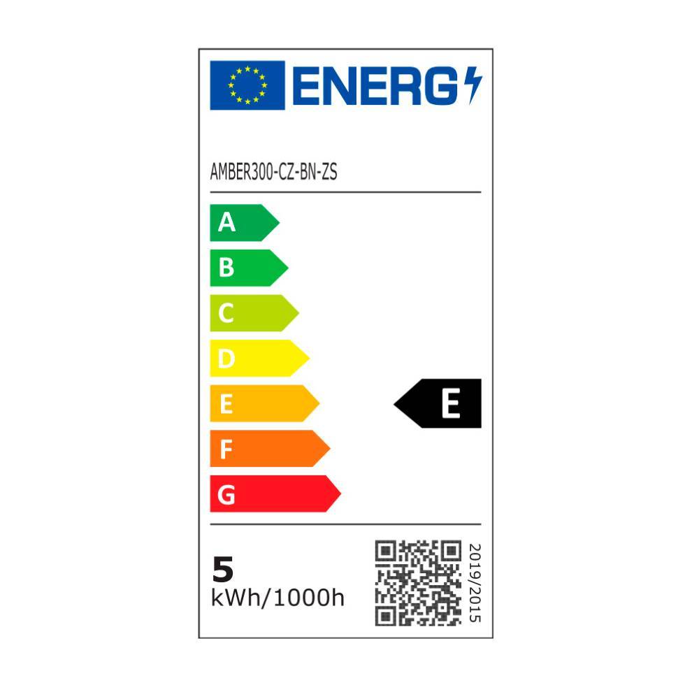 Energielabel für den Badezimmer-Spiegelschrank mit Energieeffizienzklasse E – Asta