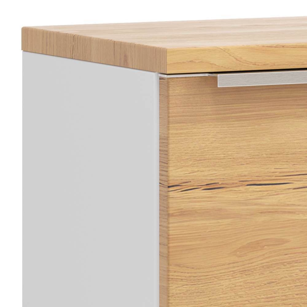 Hängender Bad-Schubladenschrank in Mattweiß - Yvonja