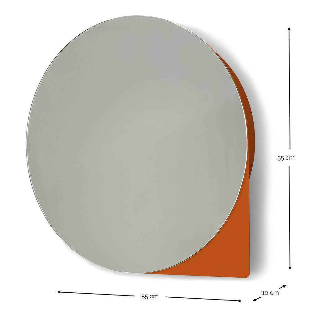 Runder Spiegelschrank mit Maßen und Abmessungen 55 cm Höhe, 55 cm Breite und 10 cm Tiefe – Pozuela