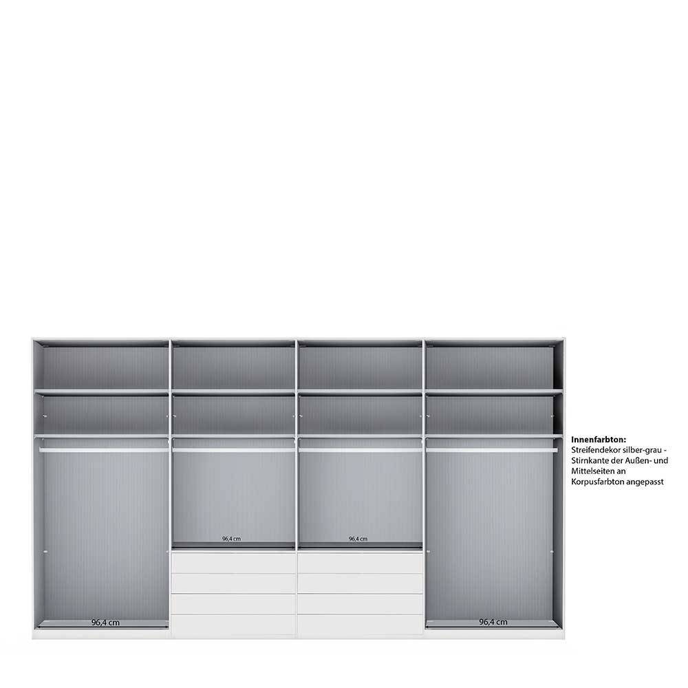 8-türiger Schlafzimmerschrank 394 cm breit - Madita