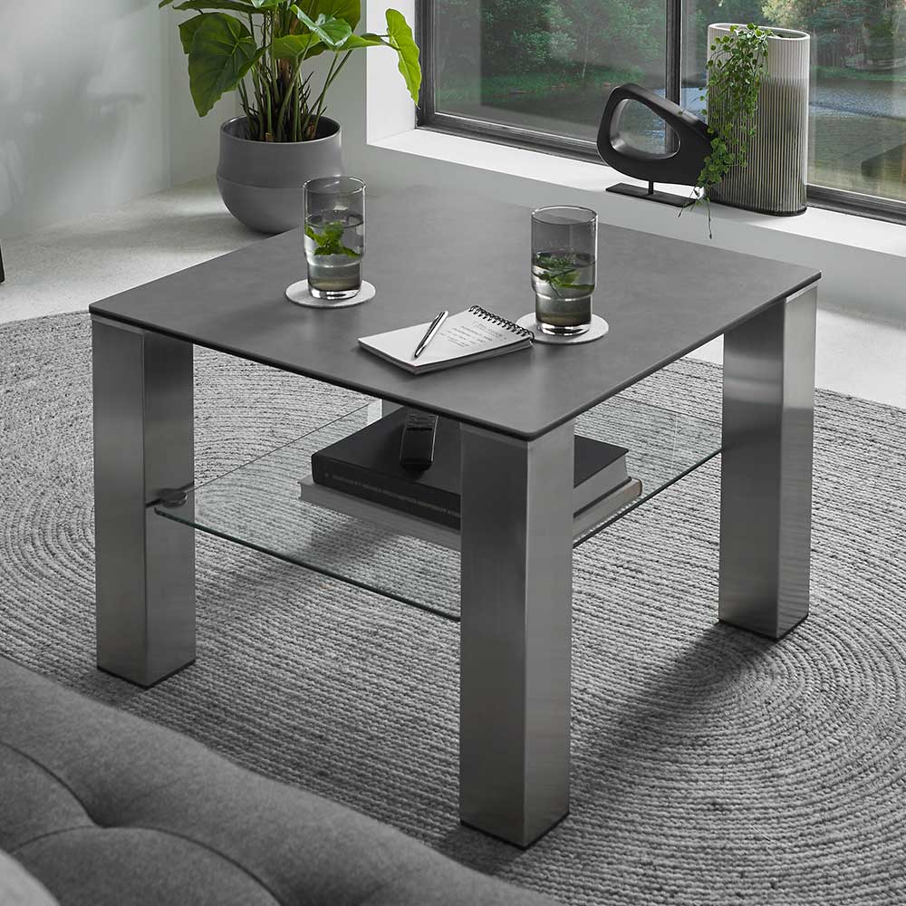 Design Couchtisch aus Keramik und Glas - Ultima