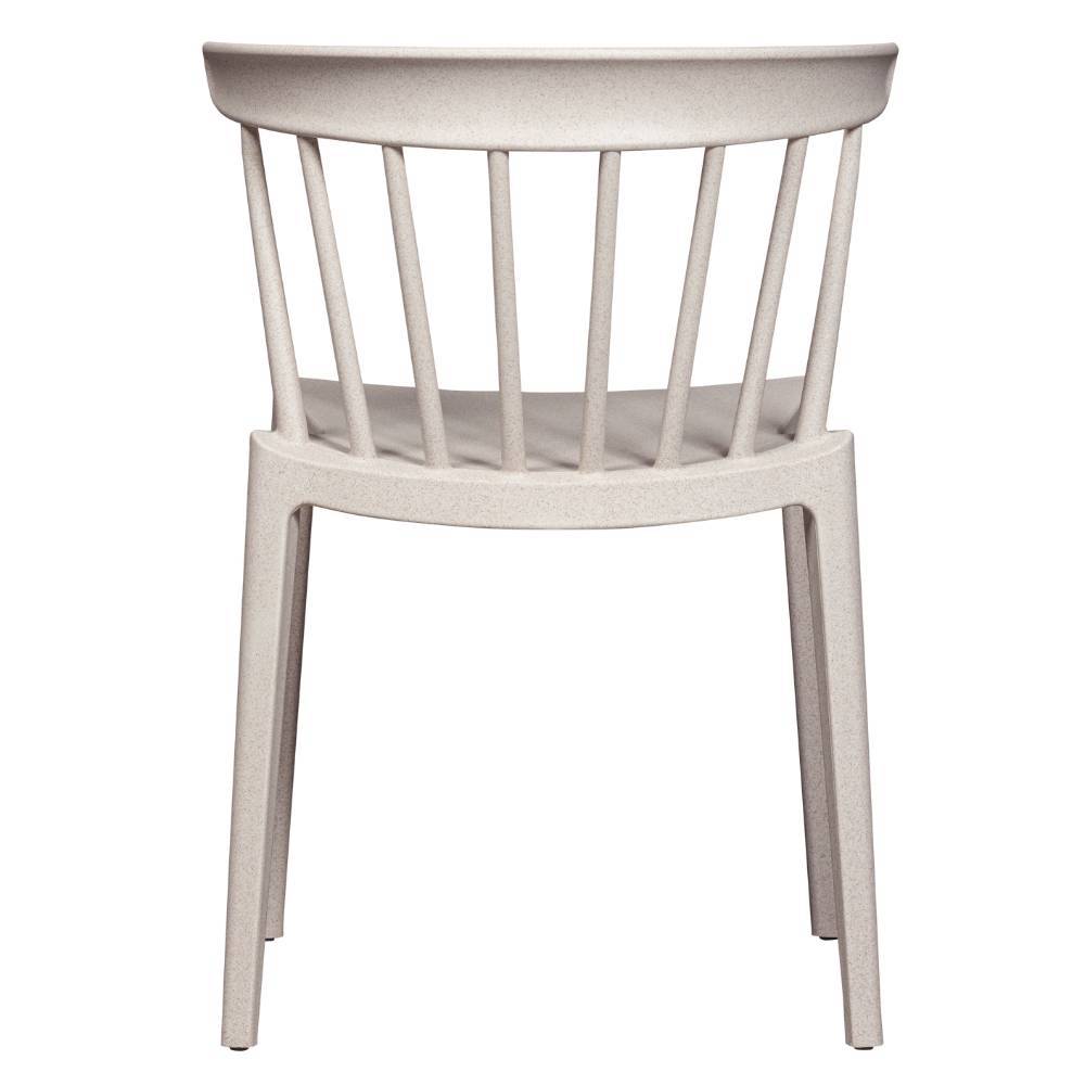Stapelbare Kunststoffstühle in Offwhite - Leonare (2er Set)
