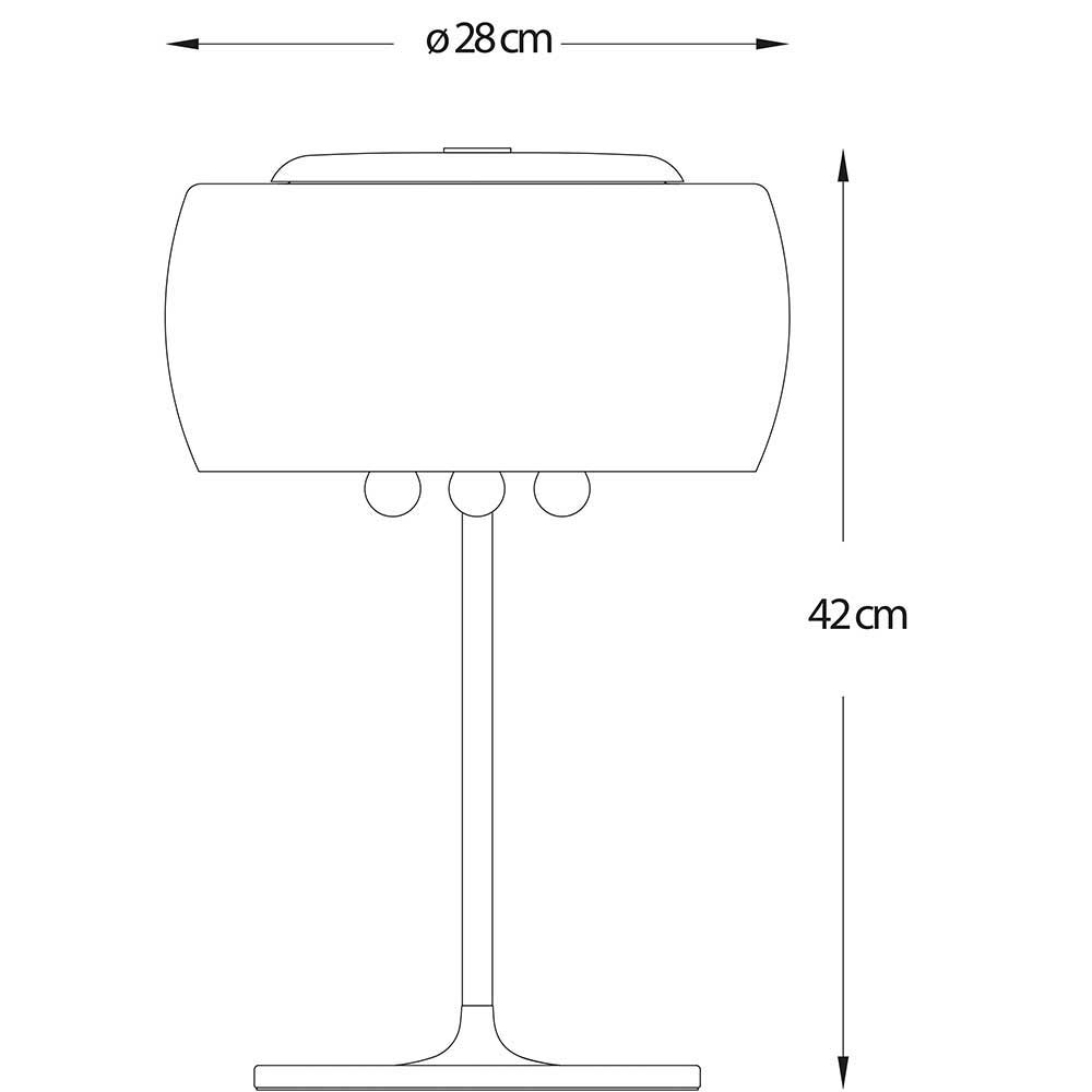 Design Tischleuchte Polar mit Glasschirm
