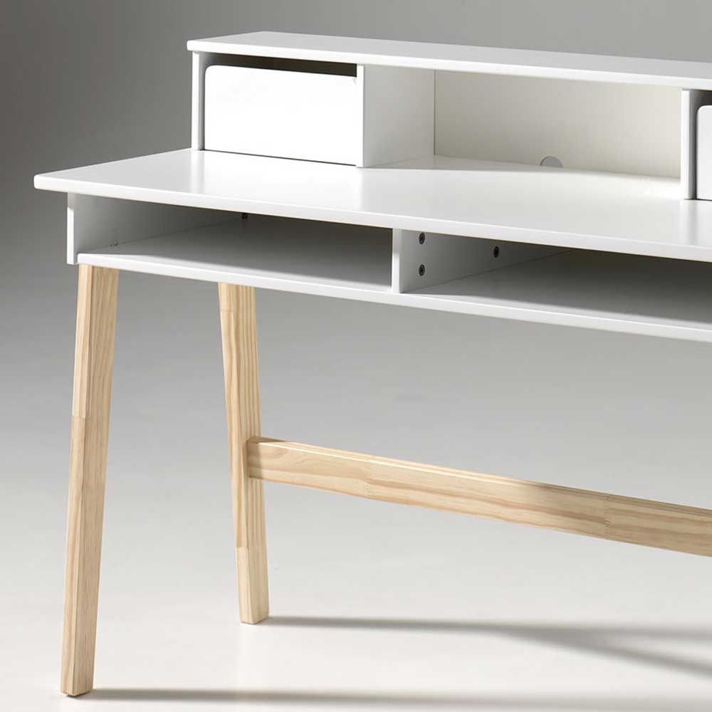 Moderner Design Schreibtisch inkl Aufsatz - Mauricia