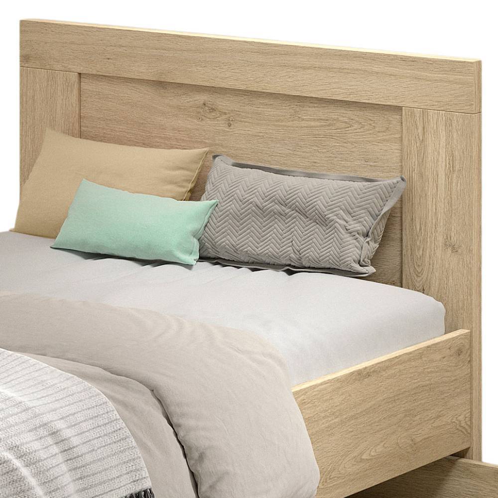Hohes Kopfteil aus hellem Holz für Einzelbett, ideal für gemütliches Schlafzimmer – Choice
