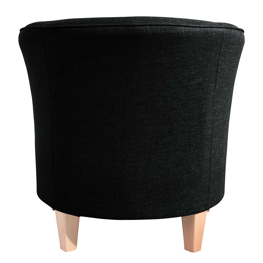 Sessel in Schwarz Webstoff - Elfris