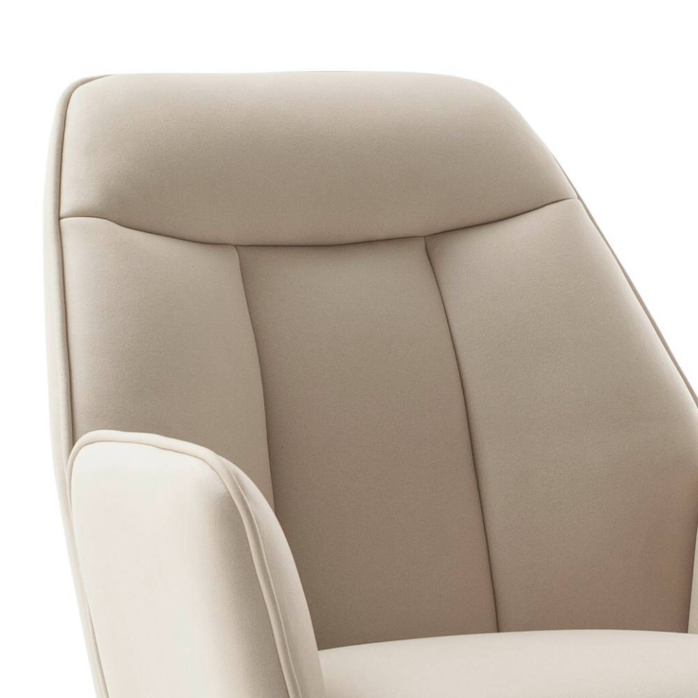 Drehstuhl in Cremeweiß und Taupe - Contarac (2er Set)