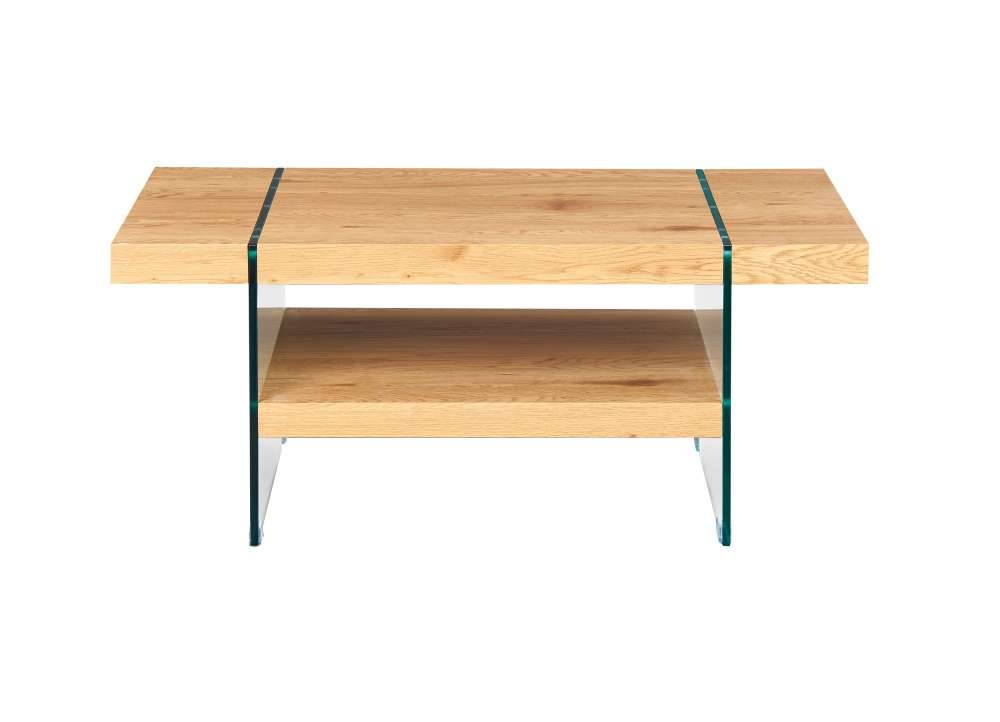 Couchtisch mit Wangen-Gestell aus Glas - Telrama