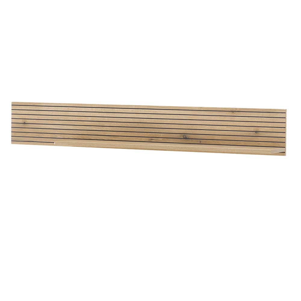 Modernes Wandpaneel mit horizontalen Holzleisten, ideal als dekoratives Element für die Wohnwand – Nenaloro