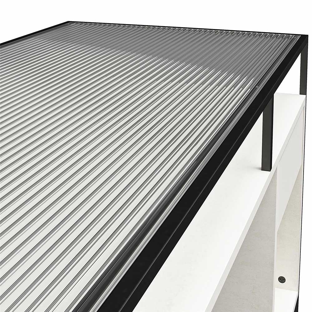 Glas Schreibtisch mit Rillen Strukturglasplatte - Corners