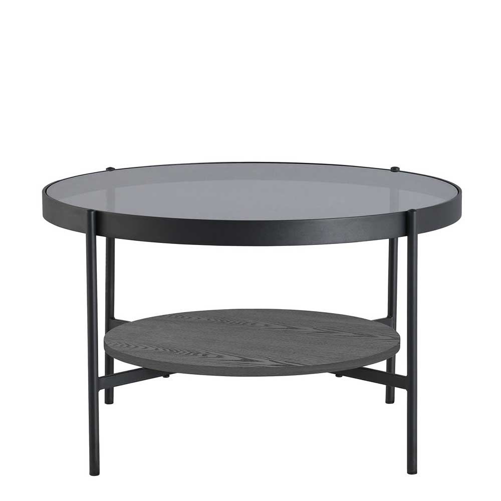 Rauchglas Couchtisch in Schwarz - Coolianda