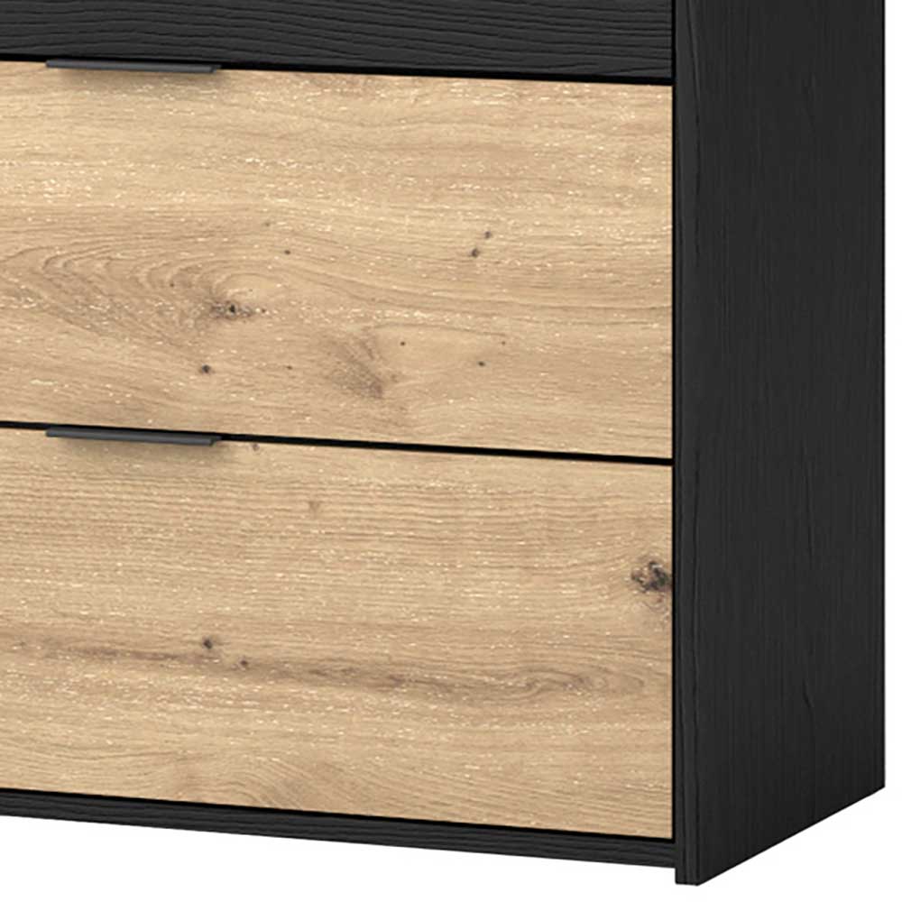 Zweifarbige Kommode in Holzoptik - Ortasta