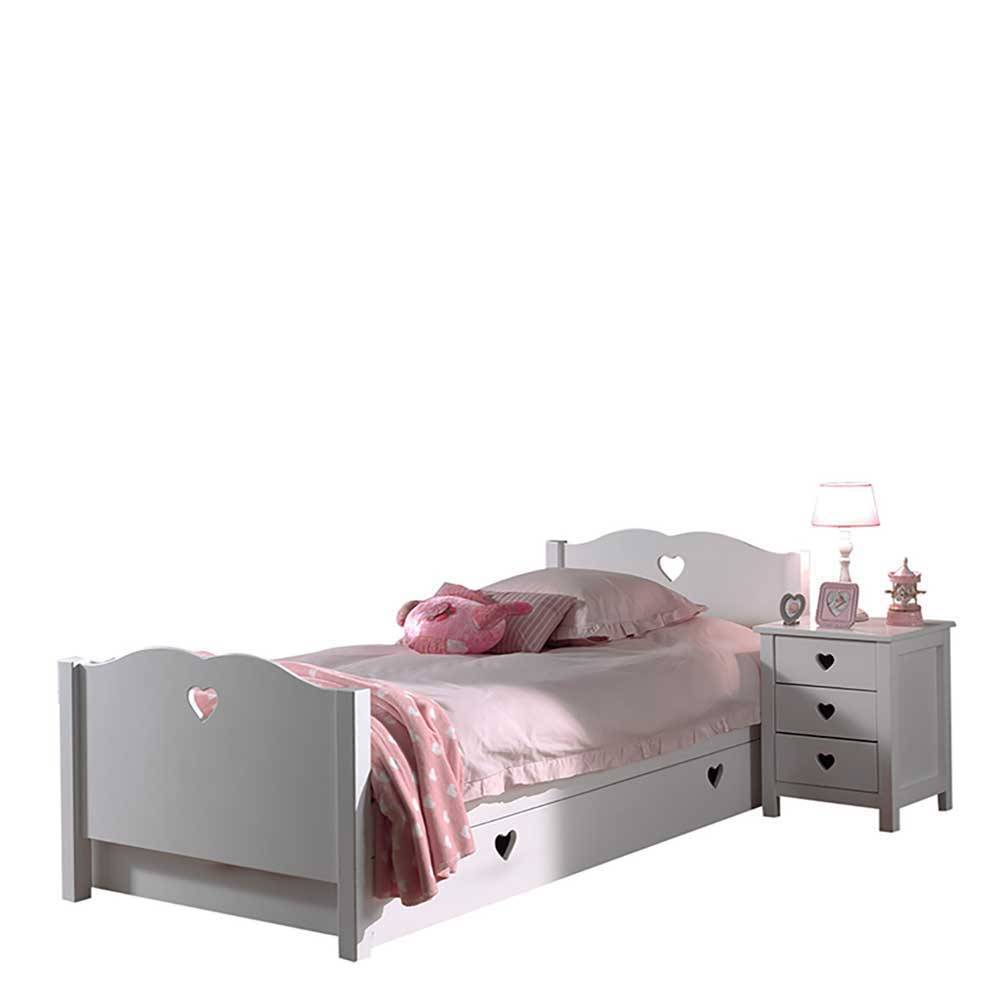 Herz Design Kinderzimmer in Weiß - Grandory (dreiteilig)