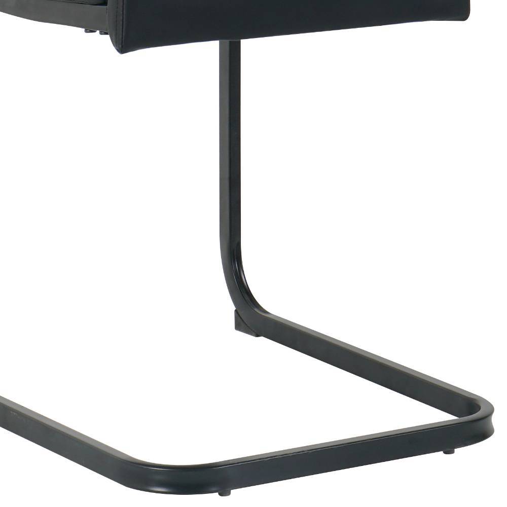 Kunstleder Schwingstuhl in Schwarz - Olia (2er Set)