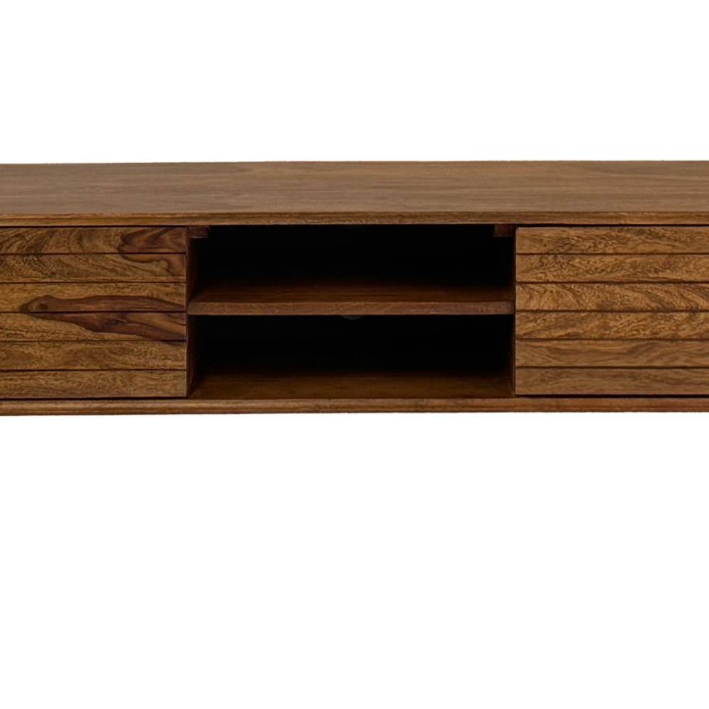 Design TV-Board aus Sheesham Massivholz - Polariso