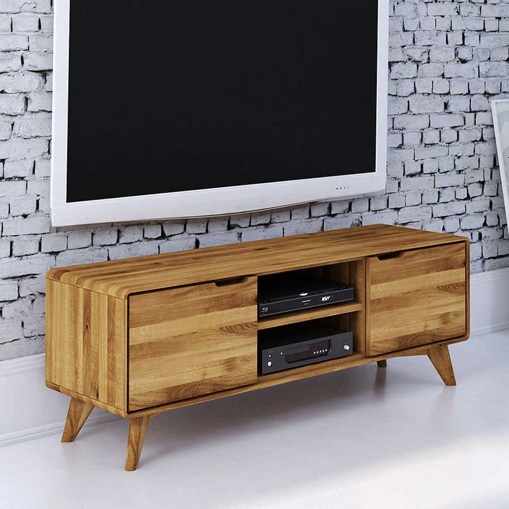 134cm breiter TV Unterschrank aus Holz - Eavy I