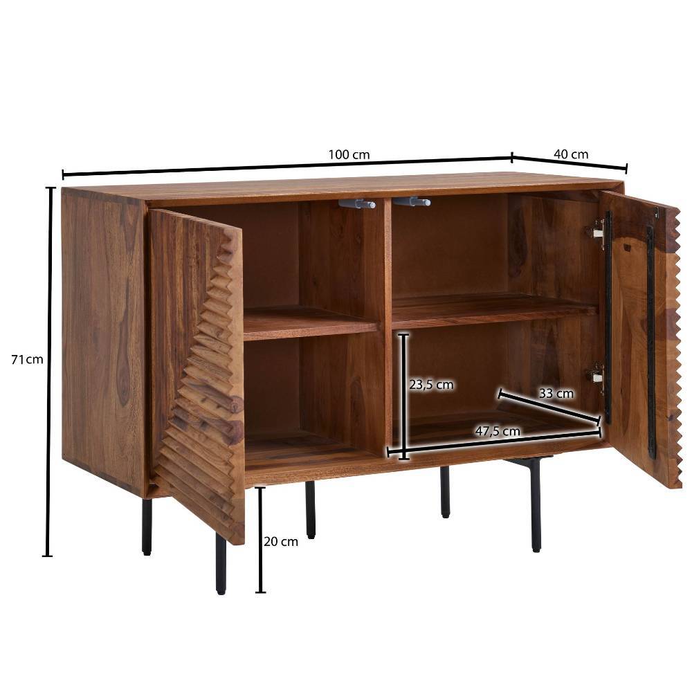 Design-Kommode aus Sheesham Massivholz - Lisadolna