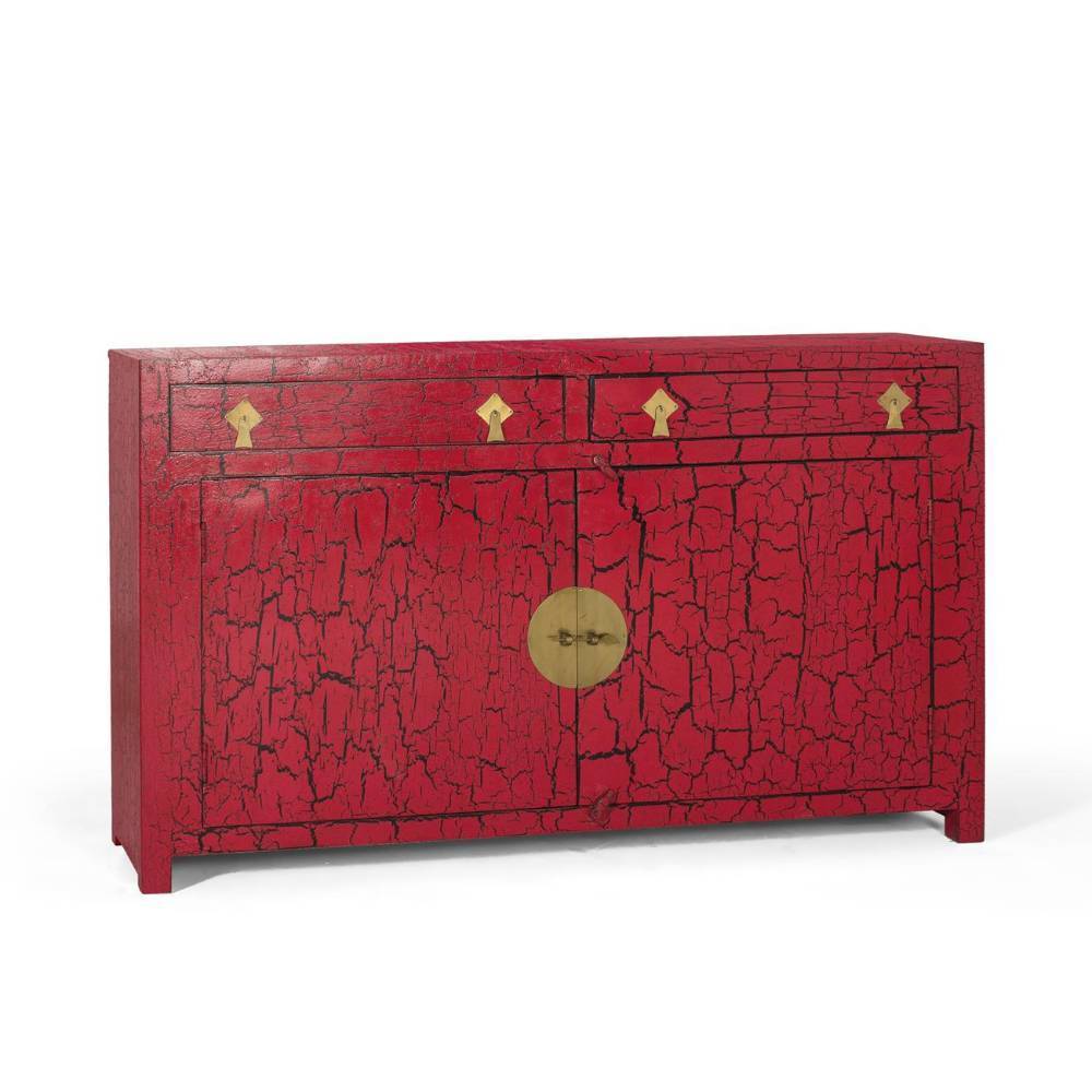 Rotes Sideboard im asiatischen Stil - Andino