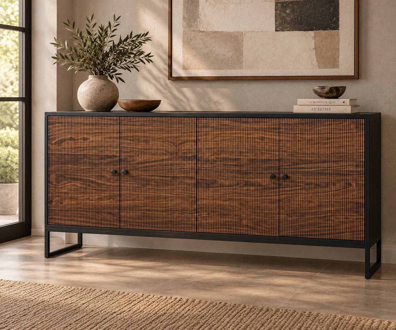 Design-Sideboard aus Mangoholz und Palisander - Ondarroa