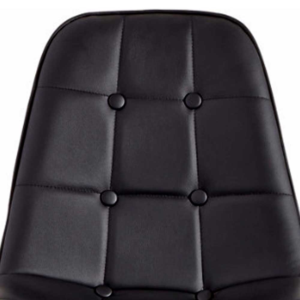 Schwarze Stühle mit Kunstledersitz - Candabria (4er Set)