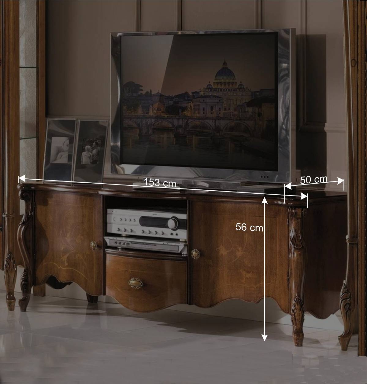 Unterschrank für Fernseher in italienischem Design - Carlenna