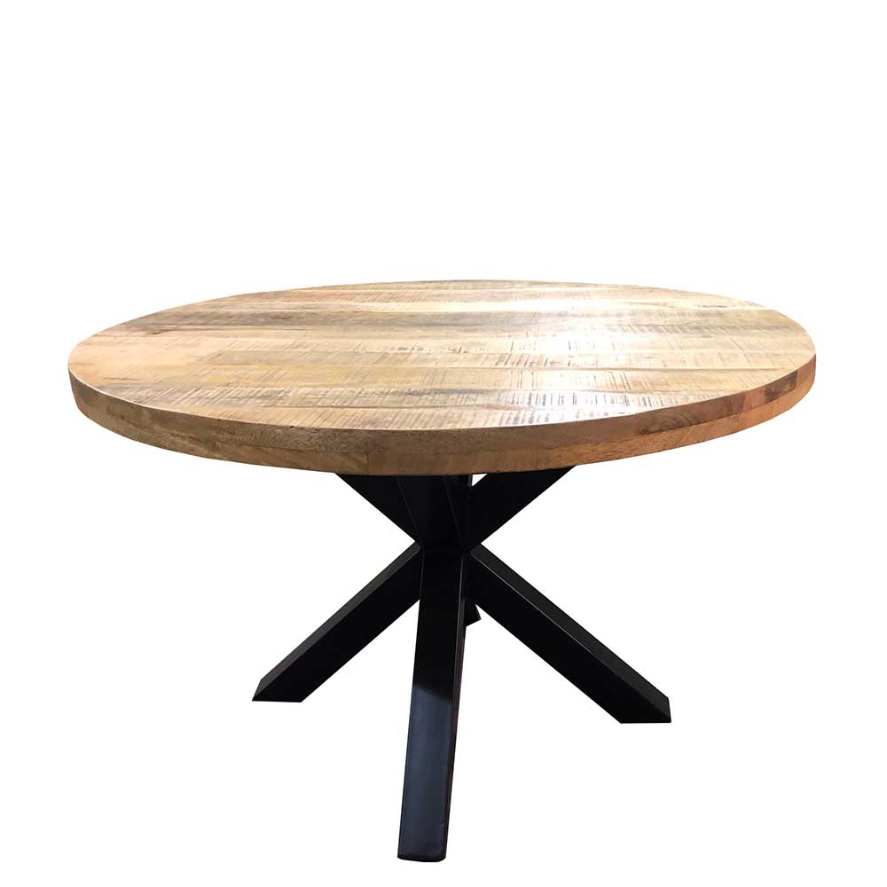 Runder Esstisch mit Holzplatte - Comrinaca