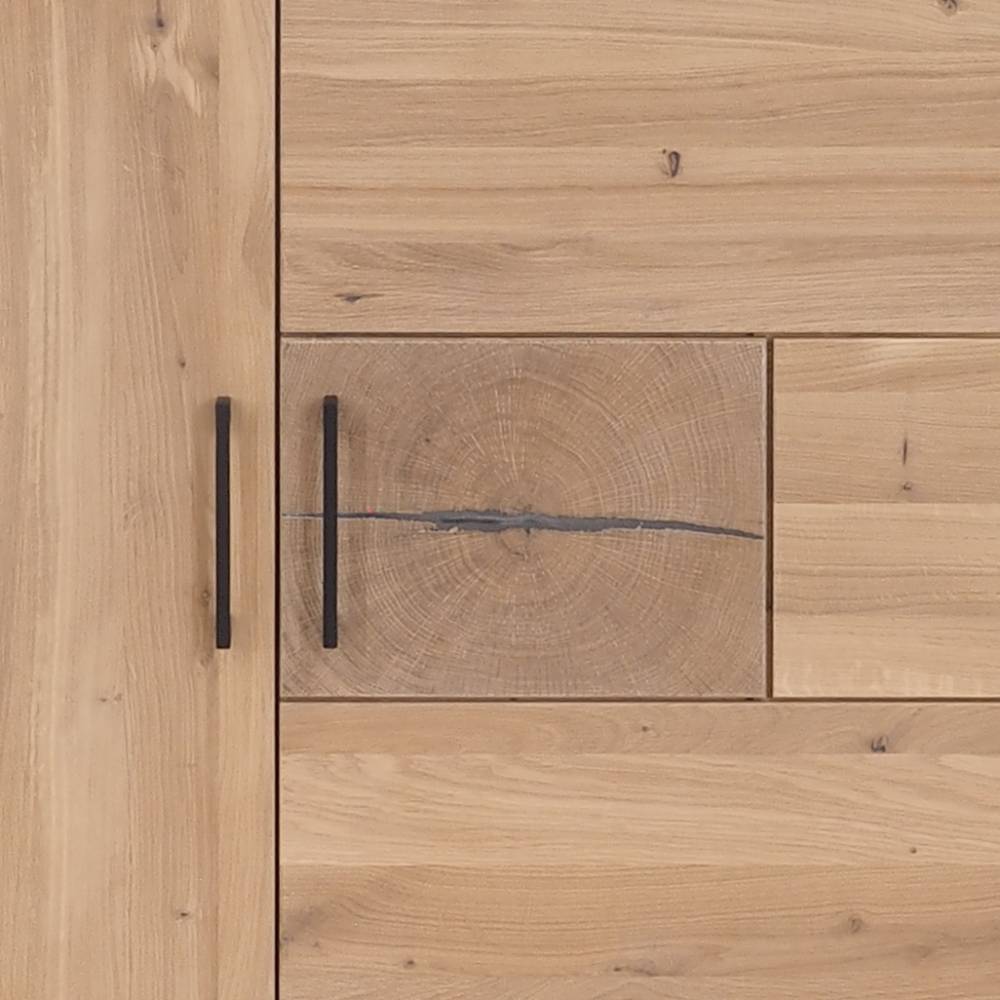 Schrankvitrine aus Eiche Massivholz - Buzia