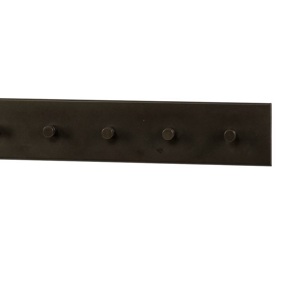Dunkelbraune Metall-Hakenleiste in Bronze-Finish mit vier robusten Haken für Flur – Matic