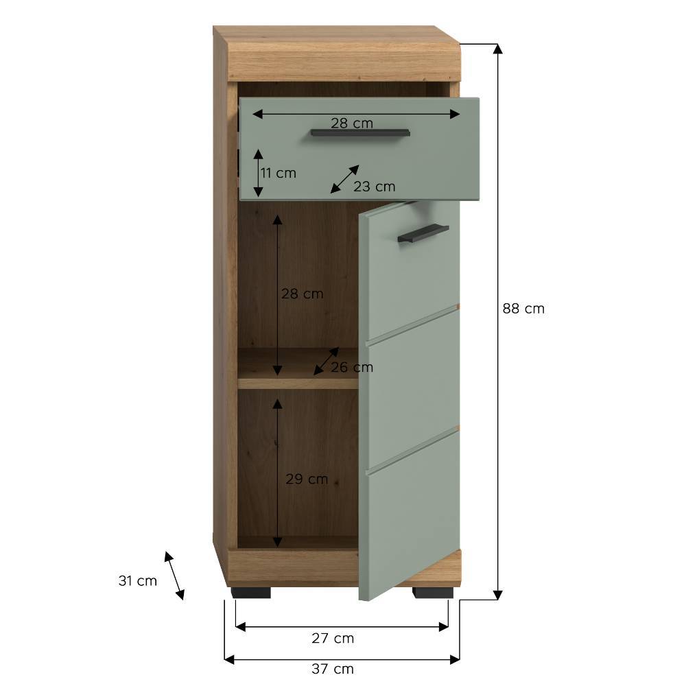 Bad-Unterschrank in Salbeigrün - Tamdato