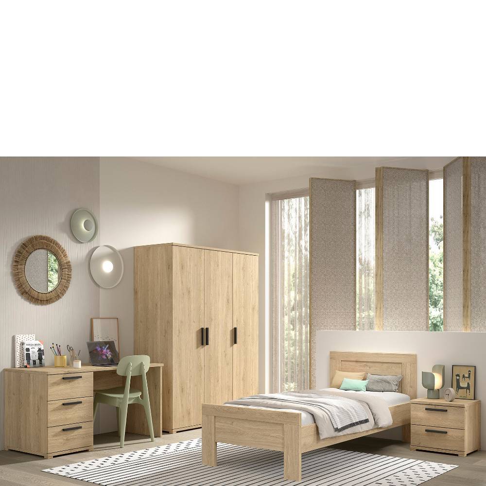 Jugendzimmer Komplettset in Eiche Optik - Choice (vierteilig)