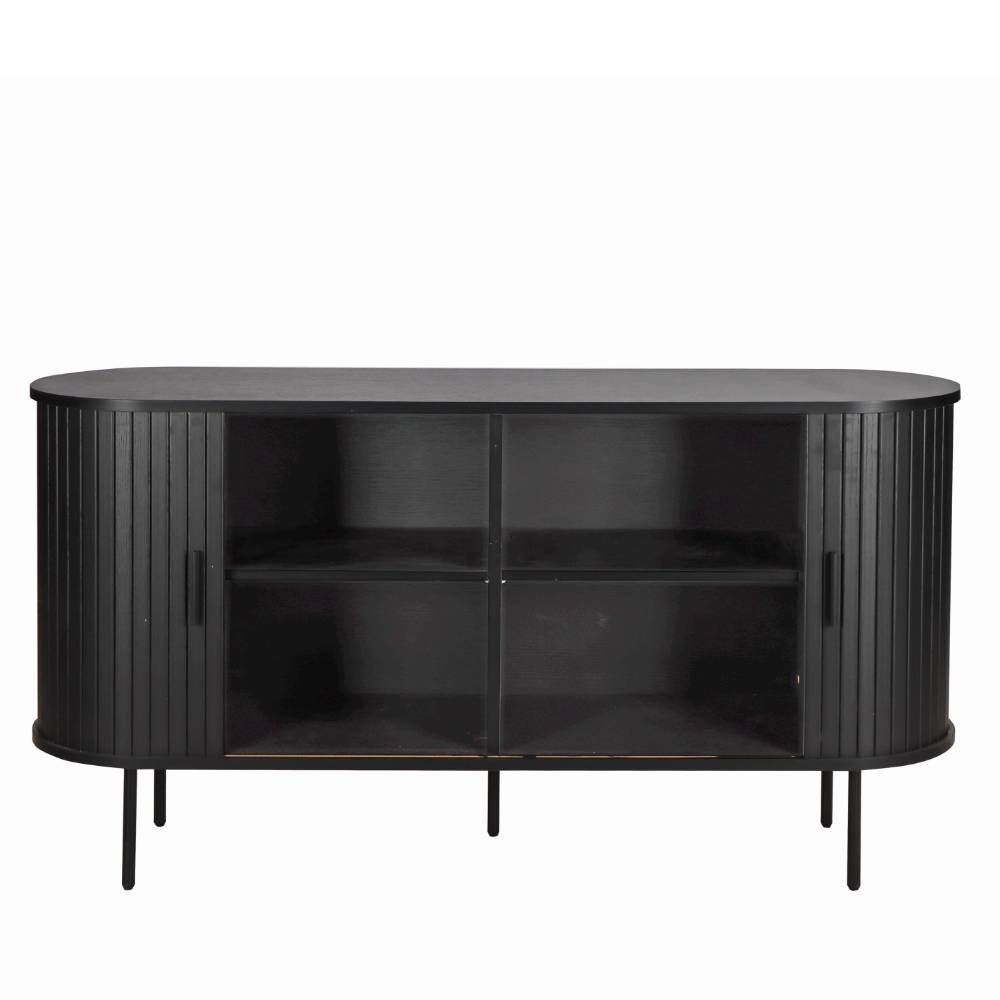 Ovales Retro-Sideboard mit Schiebetüren - Lurymav
