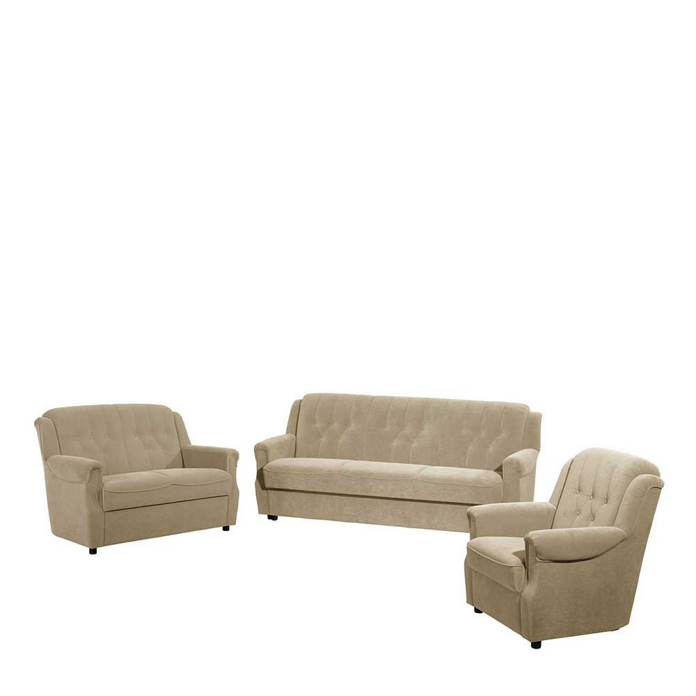 Couch Garnitur im klassischen Stil - Mabu (dreiteilig)