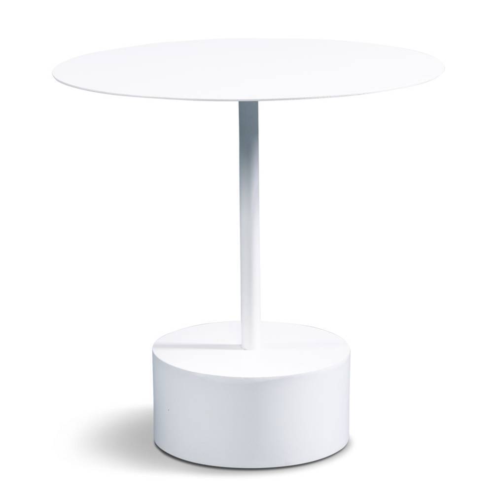 50cm runder Beistelltisch in Weiß - Andriano