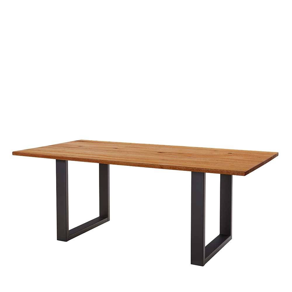 Esszimmer Esstisch mit Zerreiche Holzplatte - Jonata