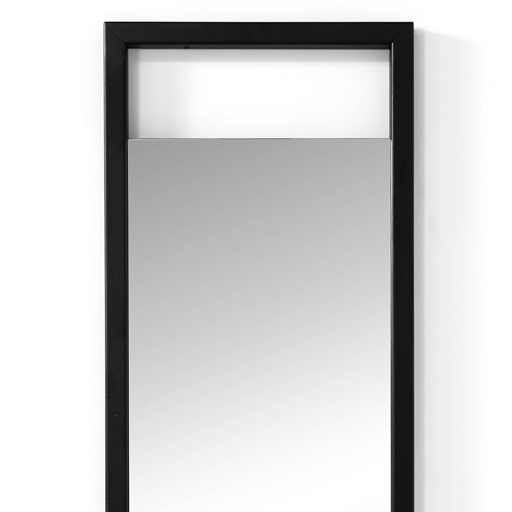 Design-Hängespiegel mit Stahlrahmen in Schwarz - Rovertac