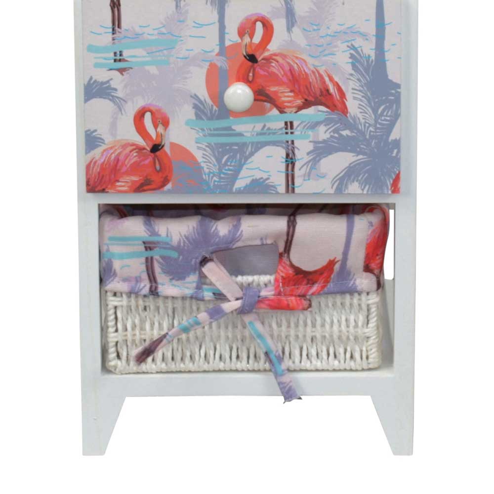 Weiße Hochkommode im Flamingo Style - Vivossa