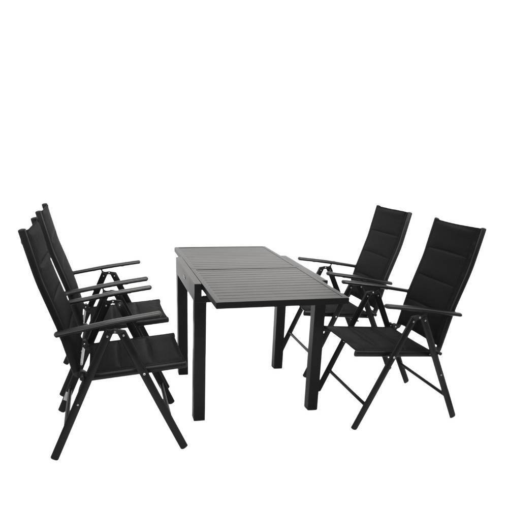 Outdoor-Ausziehtisch mit Stühlen Set - Oscinion (fünfteilig)