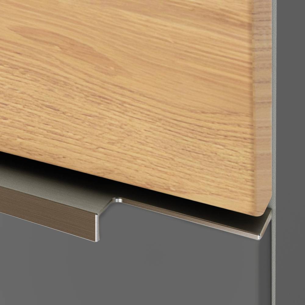 60cm Waschbeckenschrank in Mattgrau - Reill