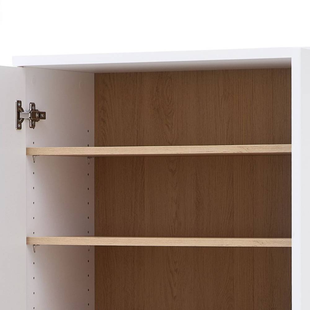 80cm breiter Schuhschrank in Weiß - Anesto