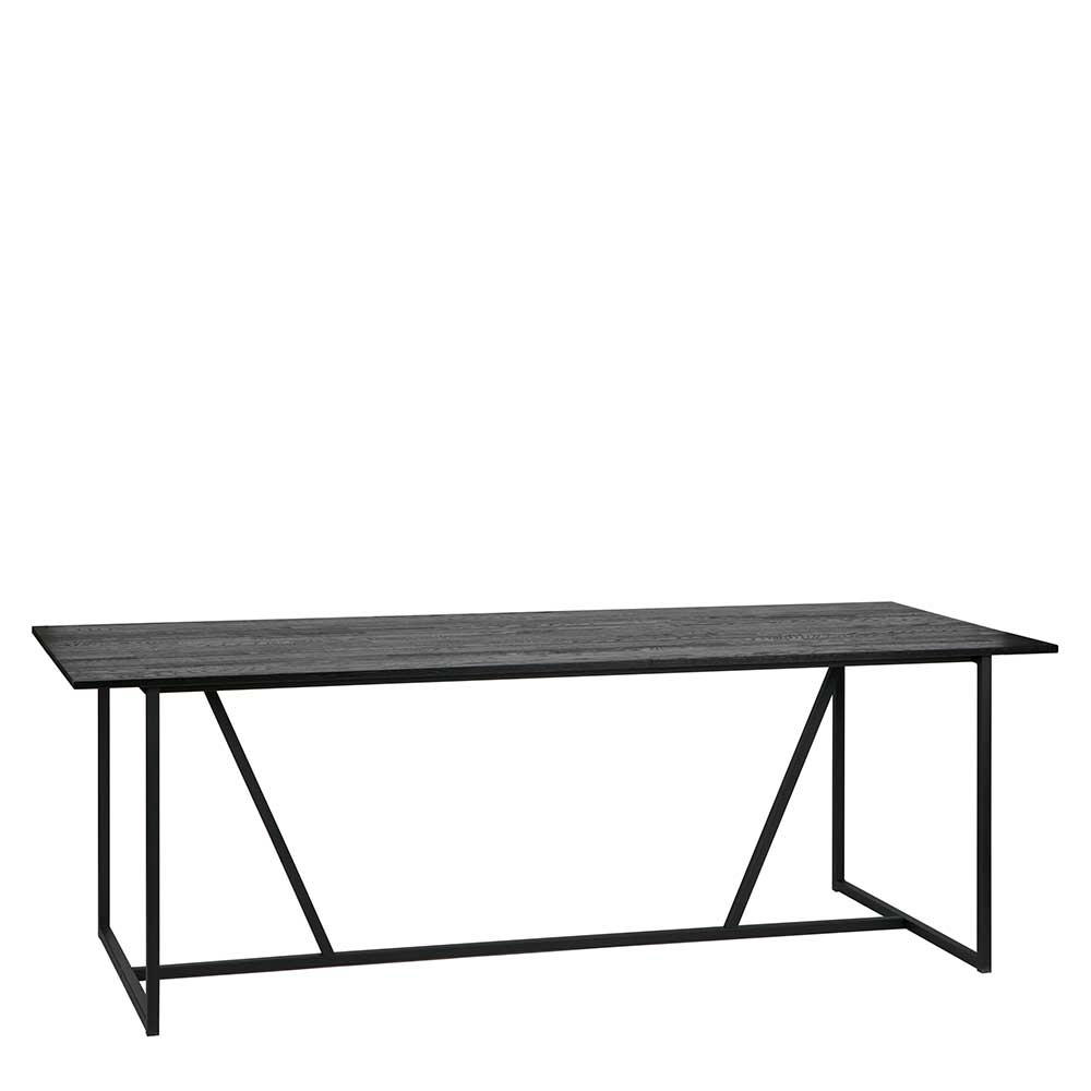 220x75x90 Design Tisch in Esche schwarz - Tivegus