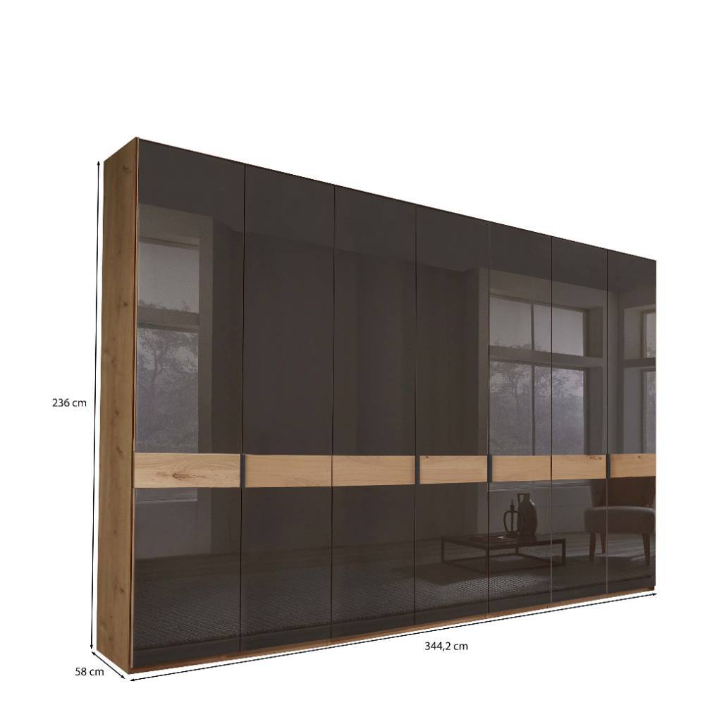 7-türiger Kleiderschrank mit Glasfront - Vutonia