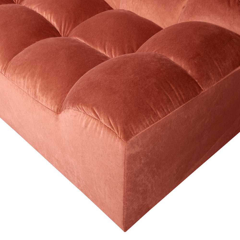 Designsofa in Apricot Samt - Lewis